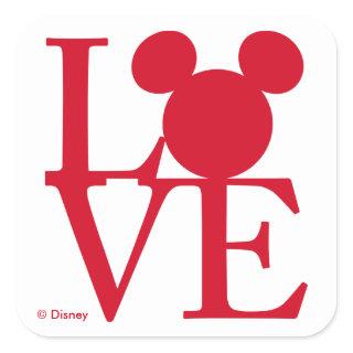 Mickey Mouse LOVE | Valentine's Day Square Sticker