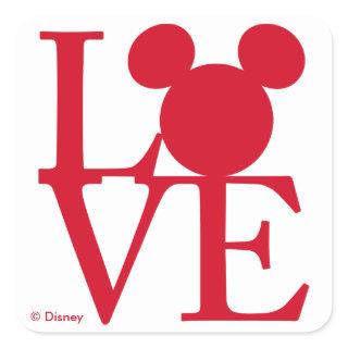 Mickey Mouse LOVE | Valentine's Day Square Sticker