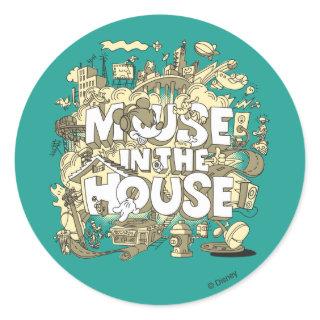 Mickey Mouse | Mouse In The House Classic Round Sticker