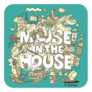 Mickey Mouse | Mouse In The House Square Sticker