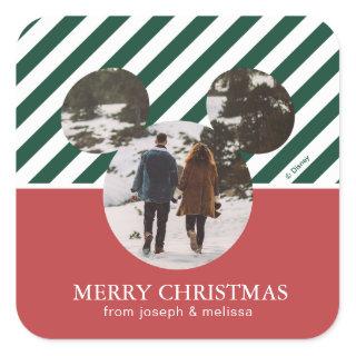 Mickey Mouse | Our First Christmas Married Square Sticker