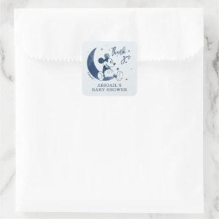 Mickey Mouse | Over the Moon - Boy Baby Shower Square Sticker