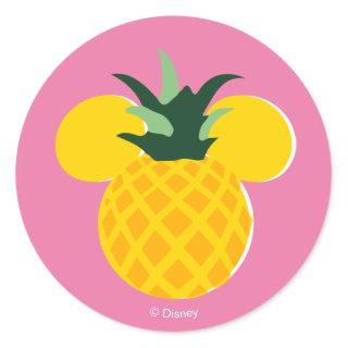 Mickey Mouse Pineapple Icon Classic Round Sticker
