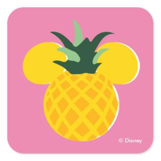 Mickey Mouse Pineapple Icon Square Sticker