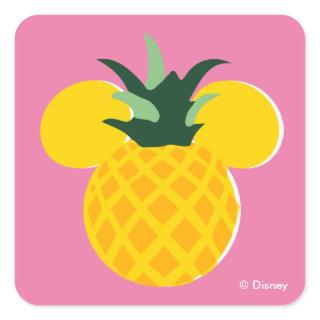 Mickey Mouse Pineapple Icon Square Sticker