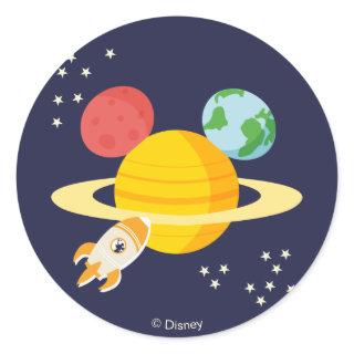 Mickey Mouse Planet Icon Classic Round Sticker