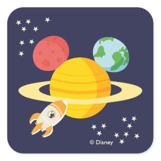 Mickey Mouse Planet Icon Square Sticker