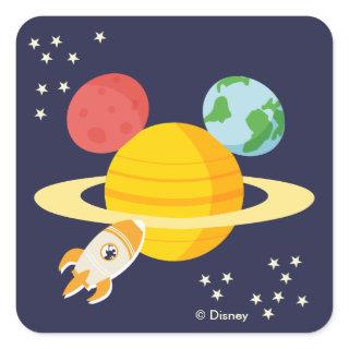 Mickey Mouse Planet Icon Square Sticker