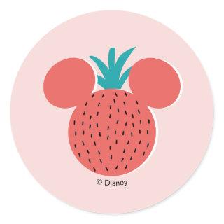 Mickey Mouse Strawberry Icon Classic Round Sticker