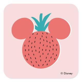 Mickey Mouse Strawberry Icon Square Sticker