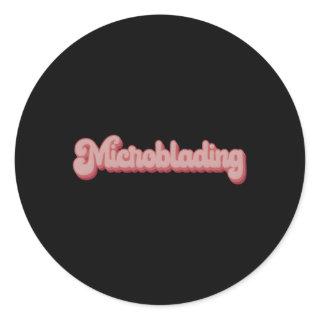 Microblading Brow Eyebrow Microblading Classic Round Sticker