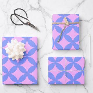 Mid Century Mod Pattern in Pink and Periwinkle   Sheets