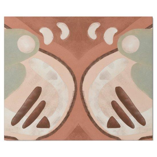 Mid Century Modern Abstract Organic Art Decoupage