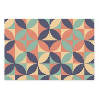 Mid Century Modern Abstract Pattern Blue & Orange  Sheets
