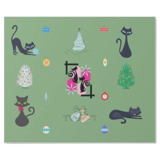 Mid Century Modern Atomic Cat Christmas Holiday