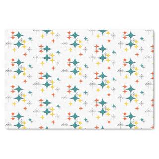 Mid Century Modern Atomic Era Starbursts Turquois Tissue Paper