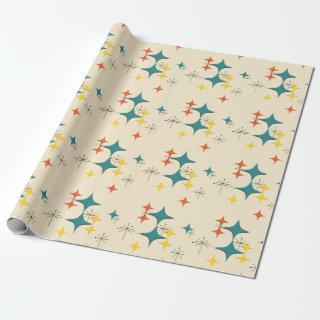 Mid Century Modern Atomic Era Starbursts Turquois