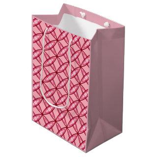 Mid Century Modern Atomic Print - Ballet Pink Medium Gift Bag