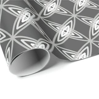 Mid Century Modern Atomic Print - Charcoal Gray
