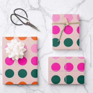 Mid Century Modern Colorful Geometric Polka Dots  Sheets