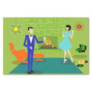 Mid Century Modern Couple Tissue Paper