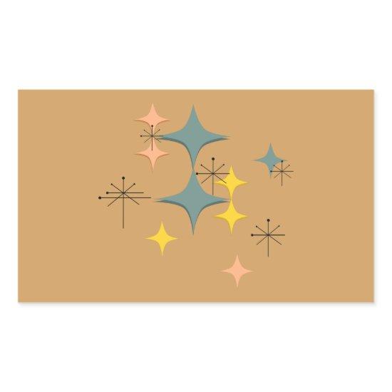 Mid Century Modern Eames Atomic Starbursts Custom Rectangular Sticker