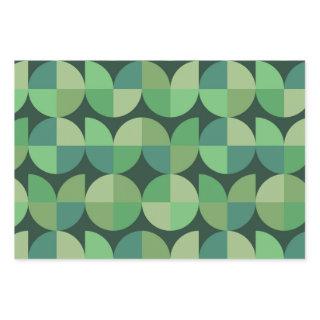 Mid Century Modern Geometric Shapes Green   Sheets