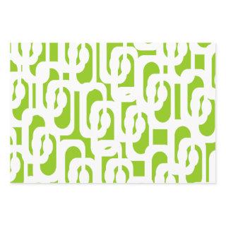Mid Century Modern Lime Green Abstract Loop  Sheets