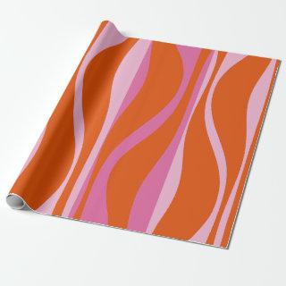 Mid Century Modern Lounge Hot Pink and Orange Ogee