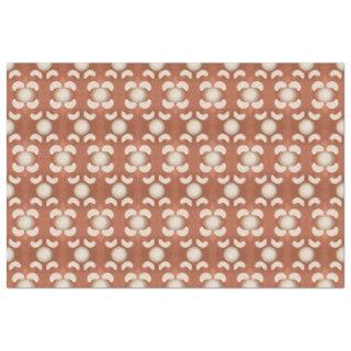 Mid Century Modern Organic Circle Kidney Bean Rust Tissue Paper