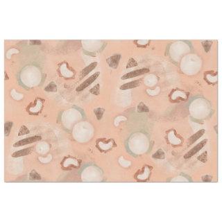 Mid Century Modern Organic Rounded Geometric Peach Tissue Paper