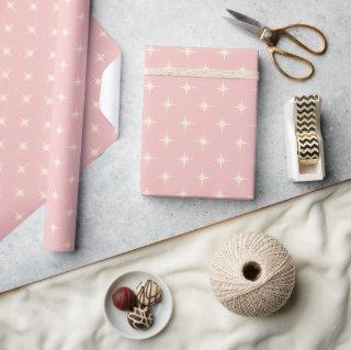 Mid century Modern Retro Baby Pink Atomic Stars
