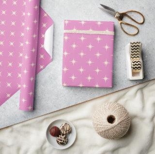 Mid century Modern Retro Hot Pink Atomic Stars