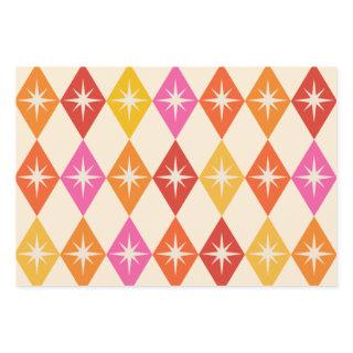 Mid Century Modern Starbursts on Retro Diamonds  Sheets