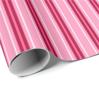 Mid-Century Modern Stripes, Pink and  Burgundy
