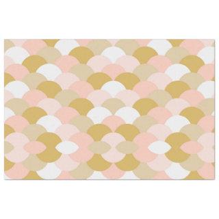 MID CENTURY PINK & GOLD SCALED WALLPAPER TISSUE PAPER