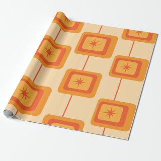 Mid Century Retro Starbursts on Abstract Squares