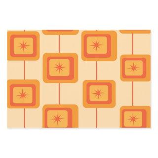 Mid Century Retro Starbursts on Abstract Squares   Sheets