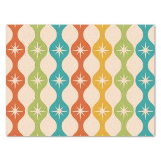 Mid Century Retro Starbursts on ogee pattern    Tissue Paper