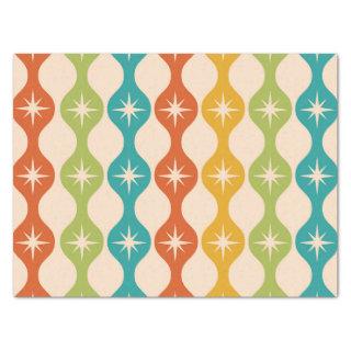 Mid Century Retro Starbursts on ogee pattern    Tissue Paper