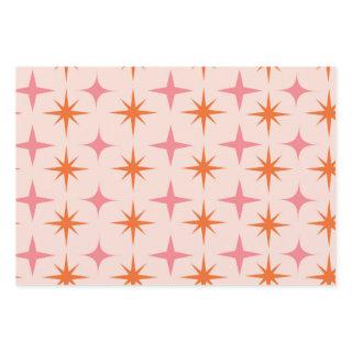 Mid Century Retro Starbursts Pattern pink orange   Sheets