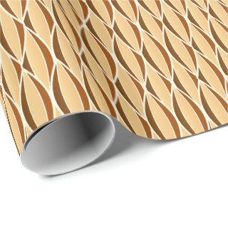 Mid-Century Ribbon Print - brown and caramel