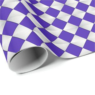 Mid-Century Satin Diamonds - cobalt and white