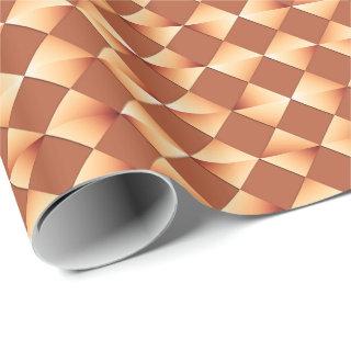 Mid-Century Satin Diamonds - copper and brown