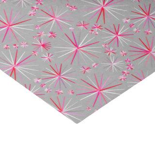 Mid Century Sputnik pattern, Grey and Fuchsia Tissue Paper