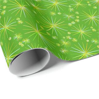 Mid Century Sputnik pattern, Olive Green