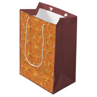Mid Century Sputnik pattern, Terracotta Medium Gift Bag