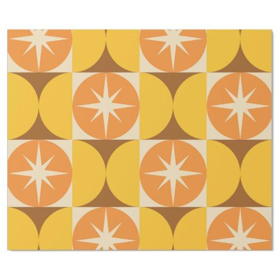 Mid Century Starbursts on Orange Yellow Circles