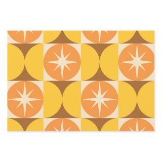 Mid Century Starbursts on Orange Yellow Circles   Sheets