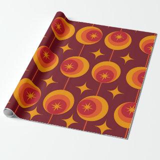Mid Century Starbursts Pattern on Retro Circles